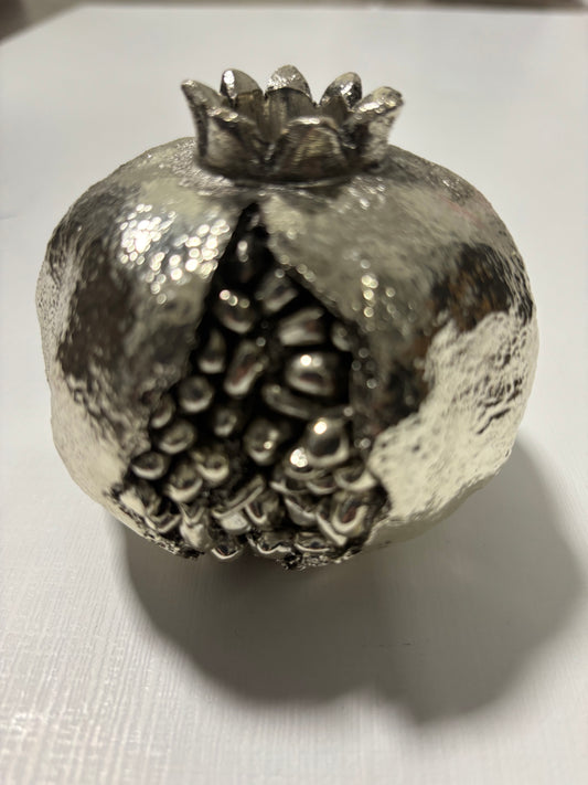 Silver Pomegranate Candle Holder