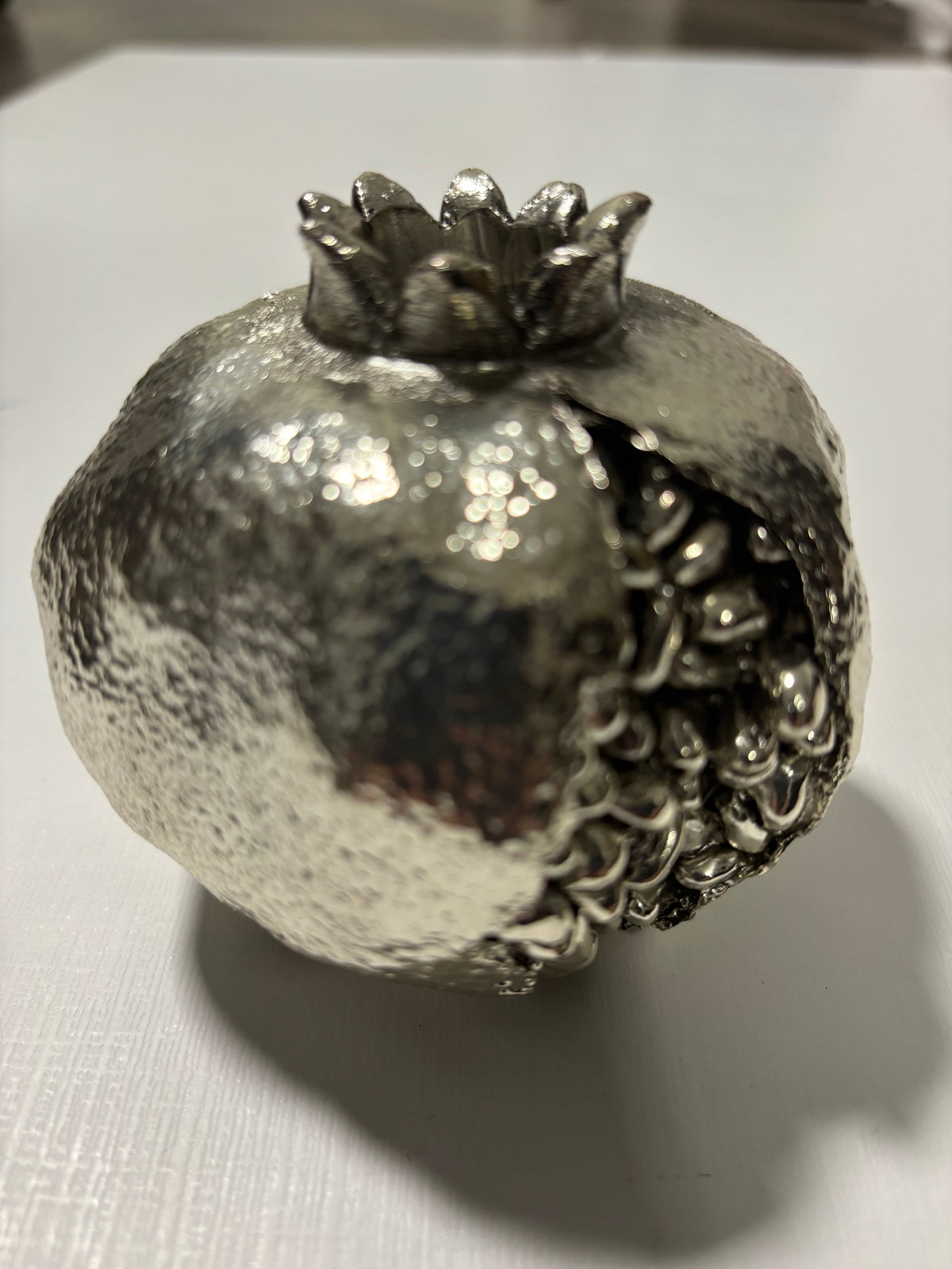 Silver Pomegranate Candle Holder