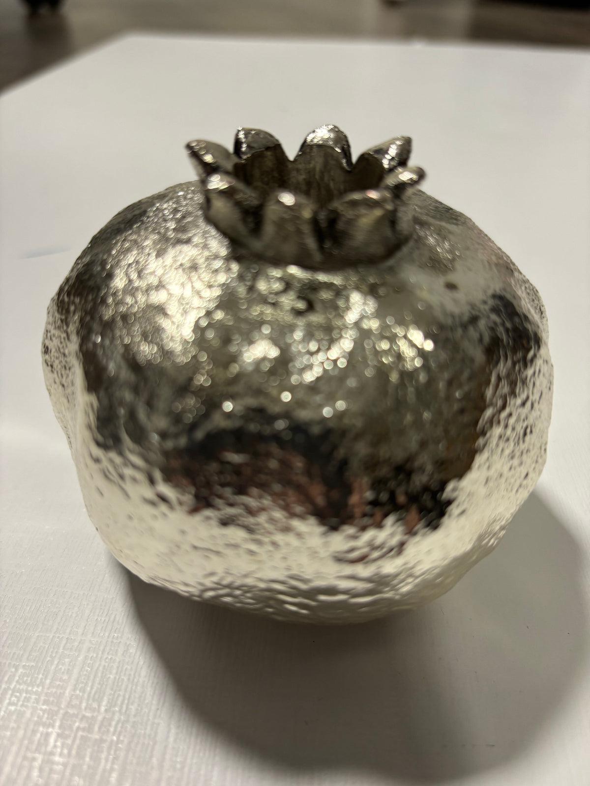 Silver Pomegranate Candle Holder