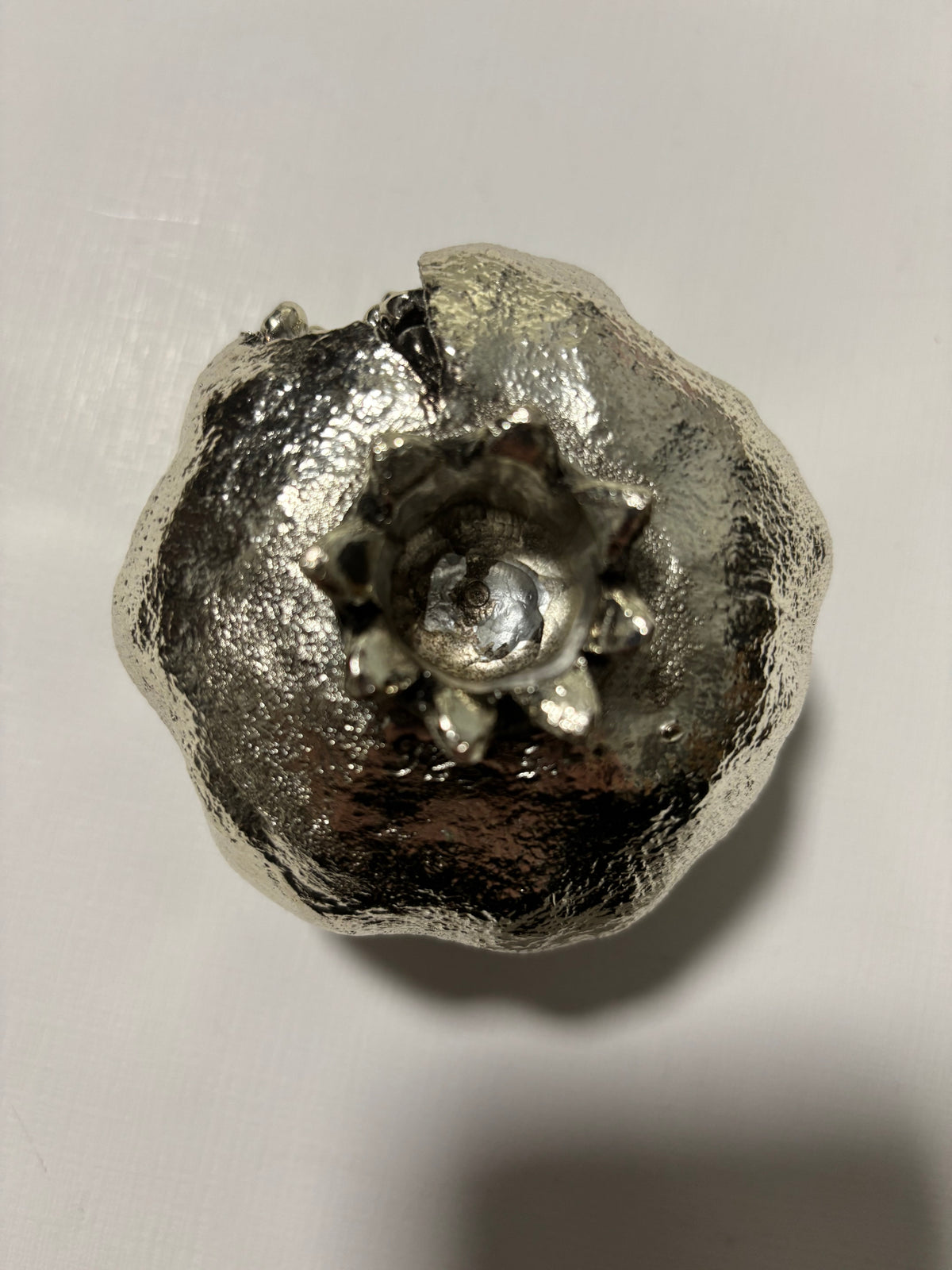 Silver Pomegranate Candle Holder